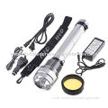 85W HID Xexon Flashlight Torch with 8,700mAh Rechargeable Battery, Stainless Alloy Tool Case